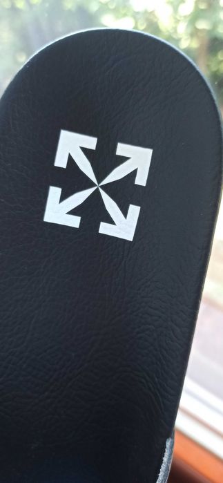 (r. 40) Nowe klapki OFF-WHITE black czarne białe