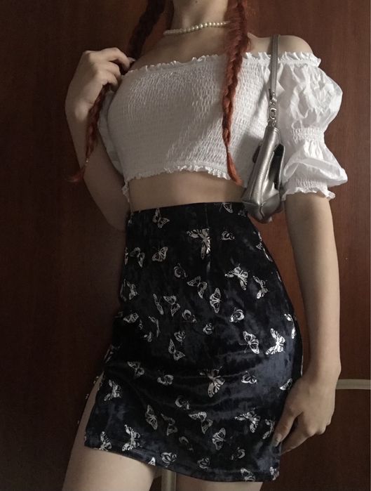 велюрова спідниця