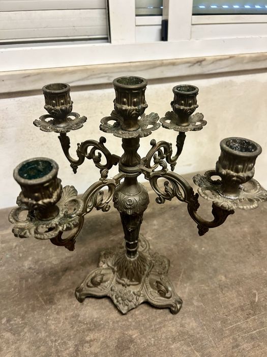 Candelabro 5 velas antigo
