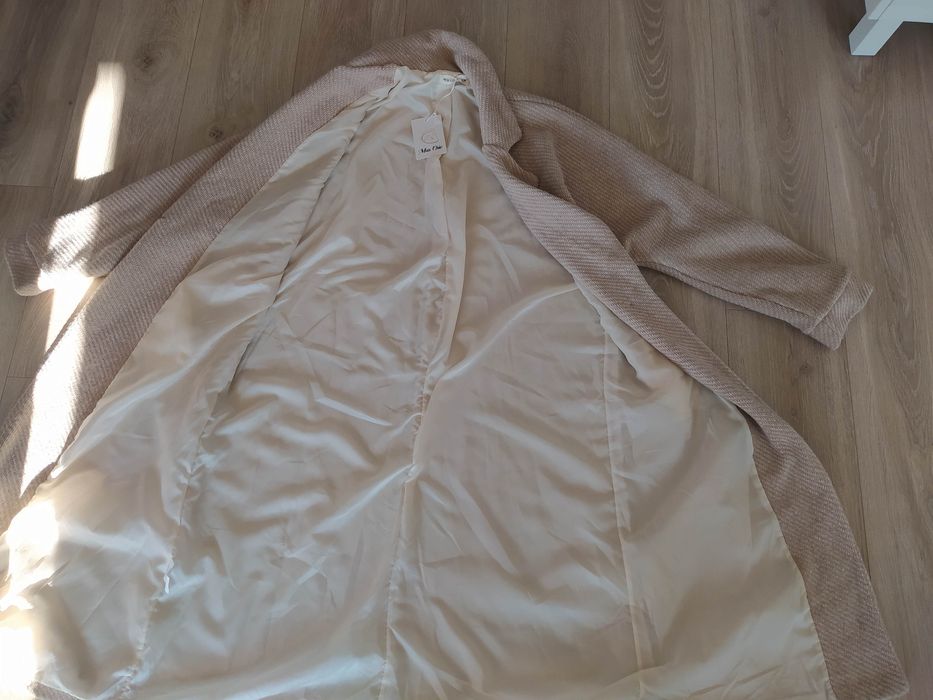 Elegancji długi płaszcz oversize