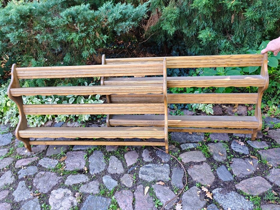 Dwie piękne półki antyk, drewno