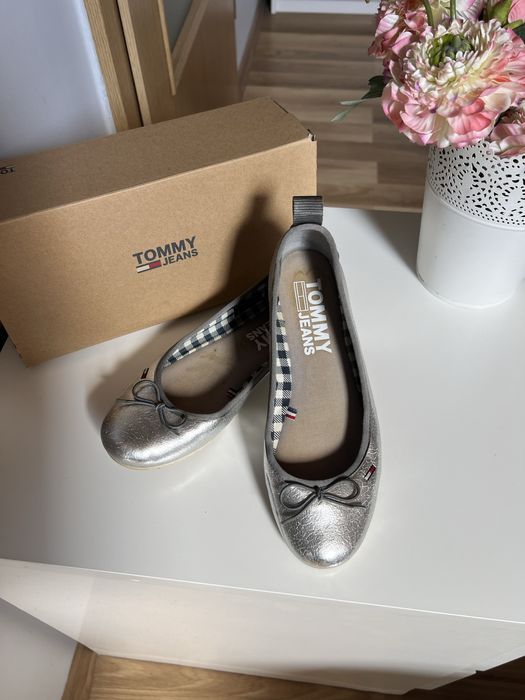 Baleriny Tommy Jeans metallic r. 37