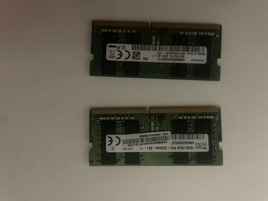 2 Ram 16g Samsung e SKHYnix