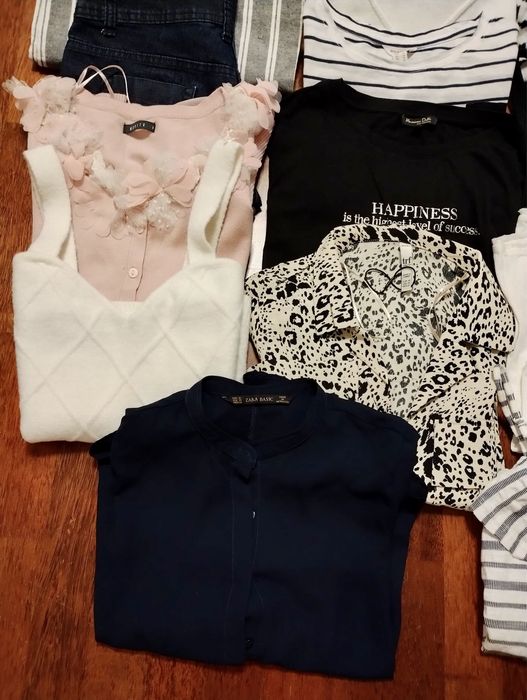 Mega zestaw paka ubrań XS/S Zara, Massimo Dutti, Polo, Mohito