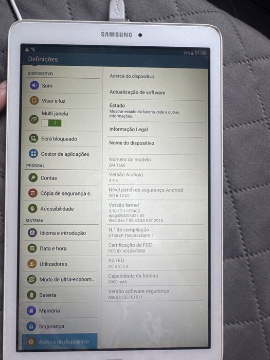 tablet samsung branco 8gb