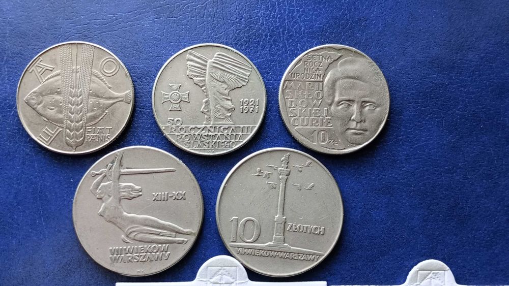 Stare monety 10 zł 7 monet PRL
