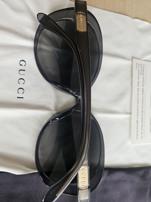 Szare okulary przeciwsłoneczne Gucci