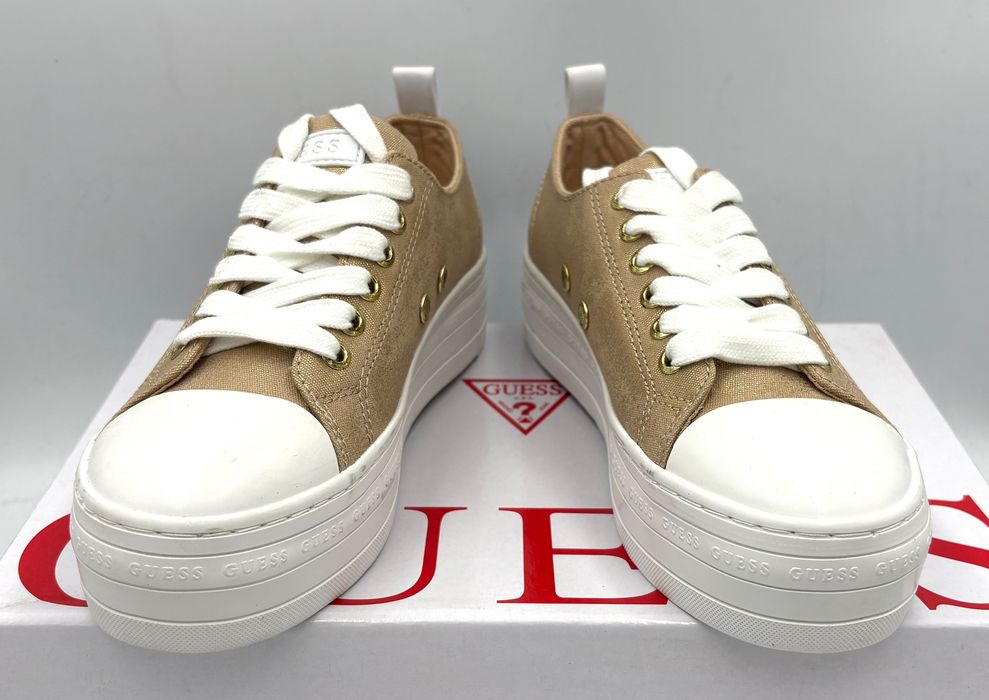 ‼️Nowe oryginalne trampki GUESS Brigs złote 35 AZ 135 buty damskie