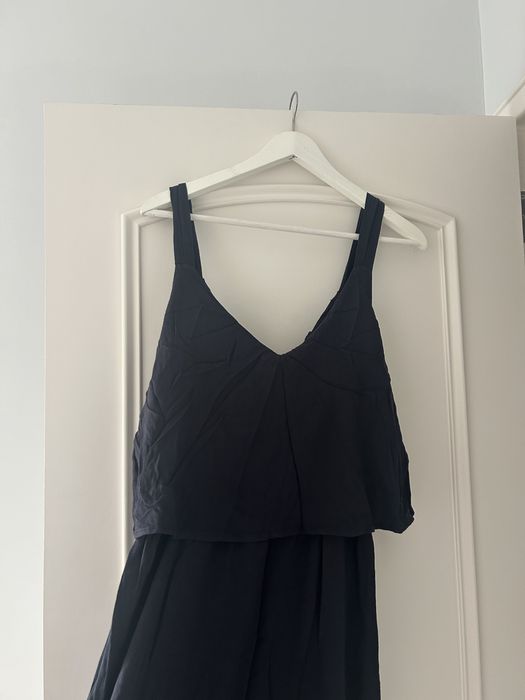 vestido comprido com rachas laterais - ZARA - tam M