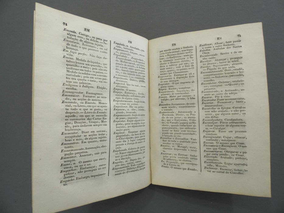 Diccionario Portatil das Palavras Antigas - 1825