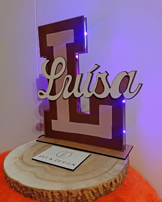 LED com nome PERSONALIZÁVEL
