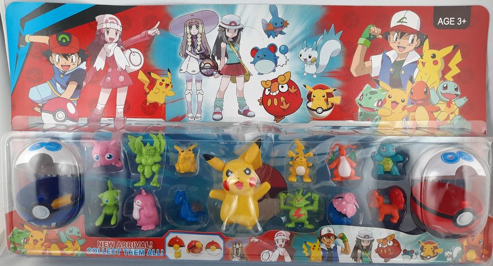Pokemon zestaw 13 figurek pokeball