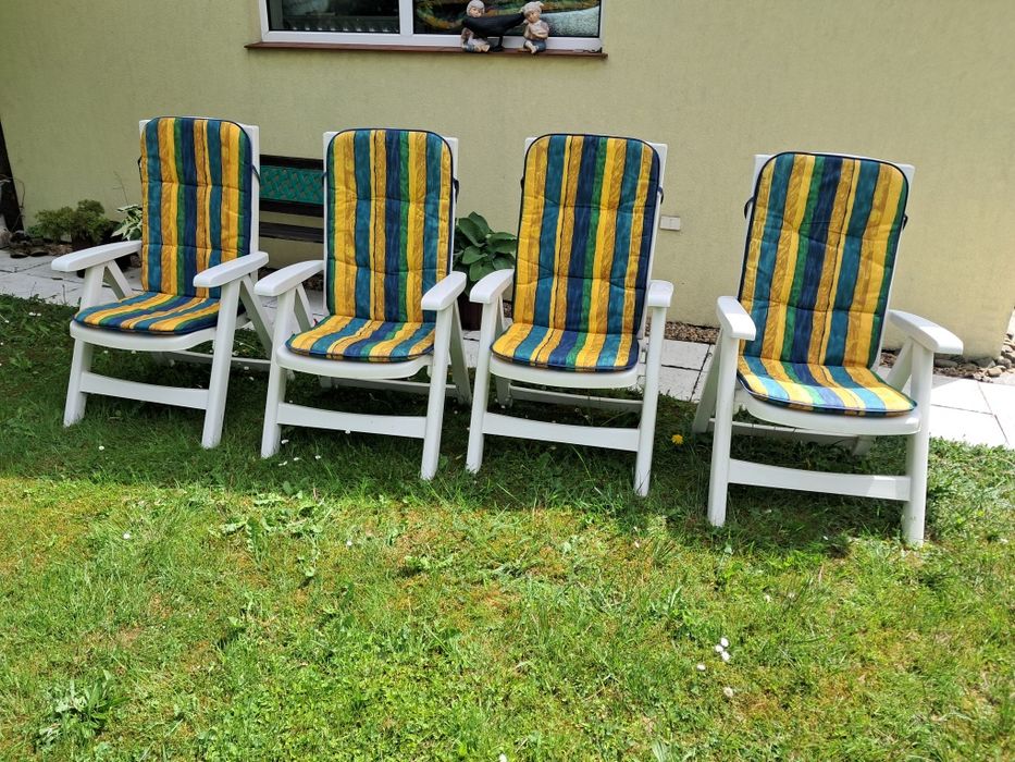 Komplet 4 szt foteli  składanych markowych na taras do ogrodu