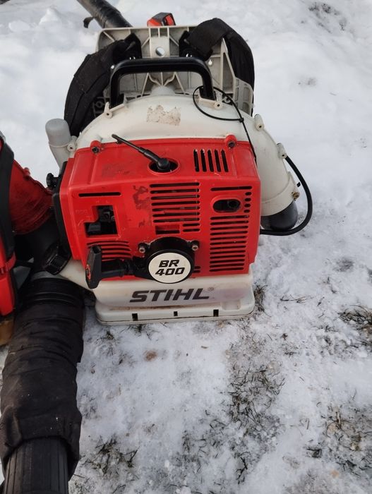 2 dmuchawy plecakowe spalinowe Stihl BR 400 i Husqvarna 356 BT