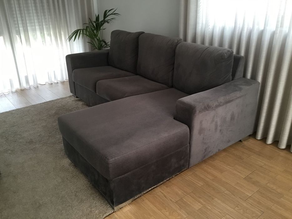 Sofá de 3 lugares com chaise long