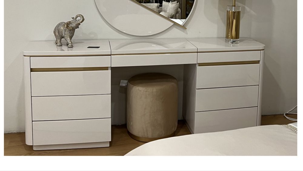 Cómoda / Secretária de Design Moderno Branca