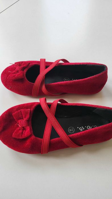 Balerinki bordowe rozmiar 28