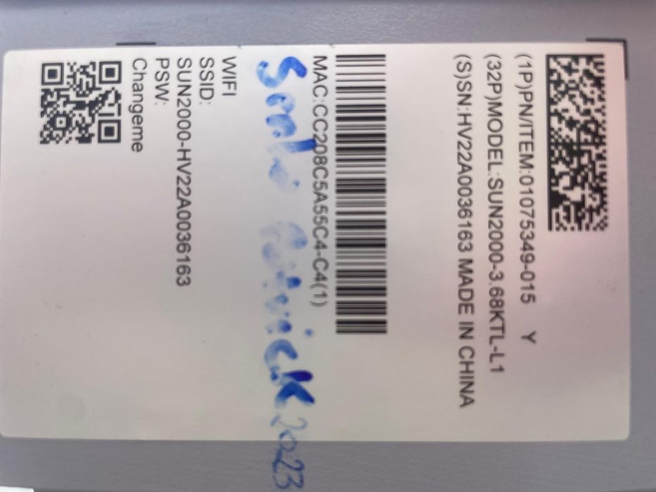 Inversor Huawei SUN2000-3.68KTL-L1
