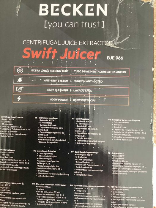 Centrifugadora BECKEN Bje-966