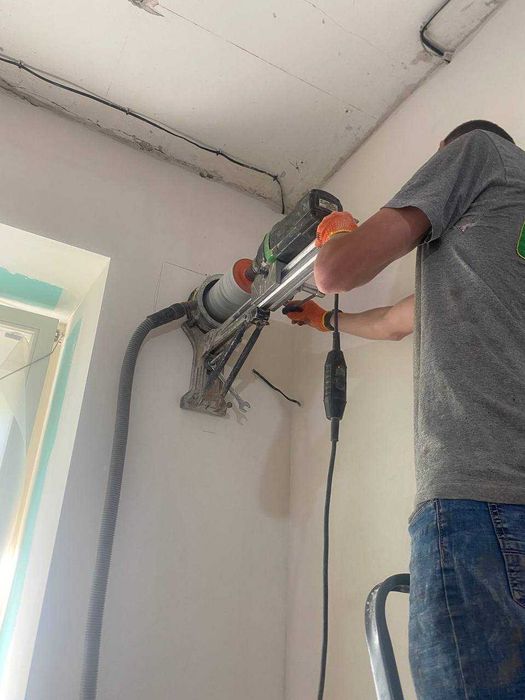 Сверление отверстий. Алмазная резка бетона. Бурение отверстий