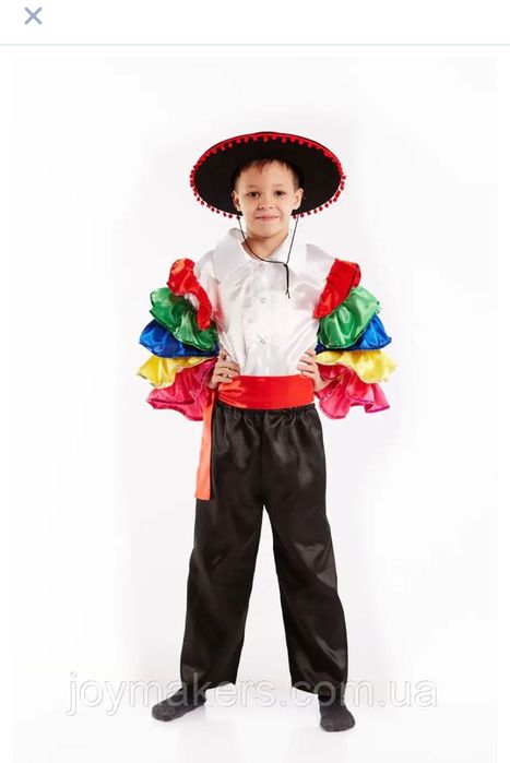 Детский новогодний костюм мексиканца, размер 116-122