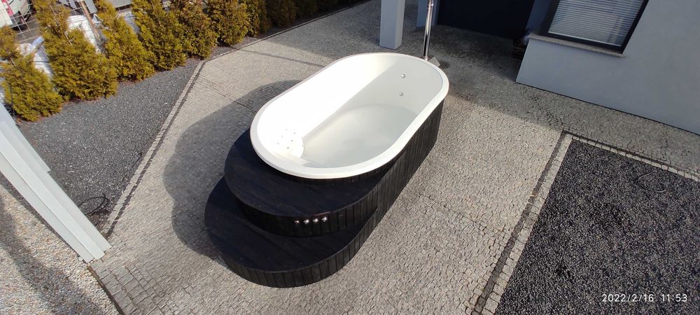 Balia basen z jacuzzi do sauny całoroczne do schładzania i nie tylko