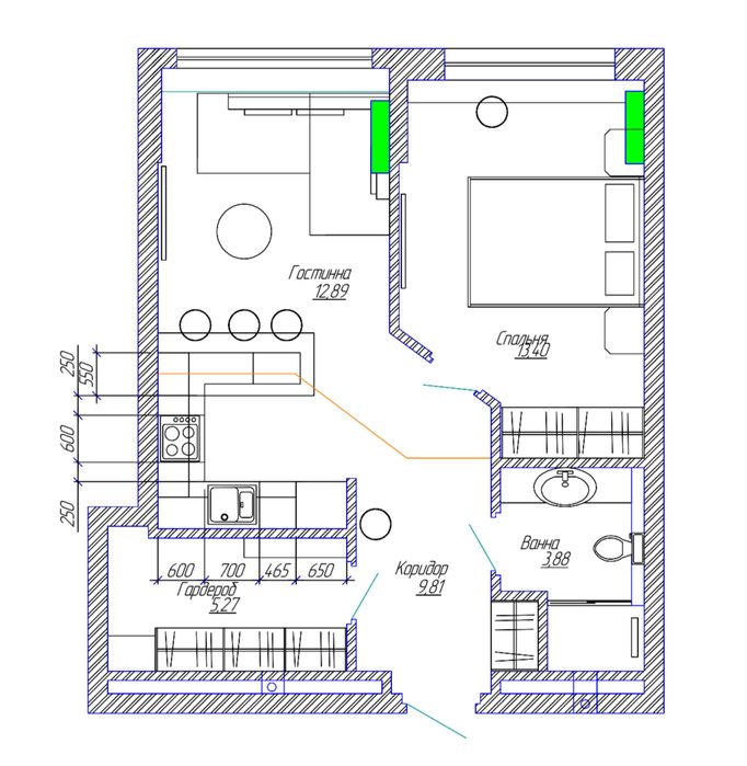 Продам 1к квартиру з чорновим ремонтом в ЖК Варшавський 1