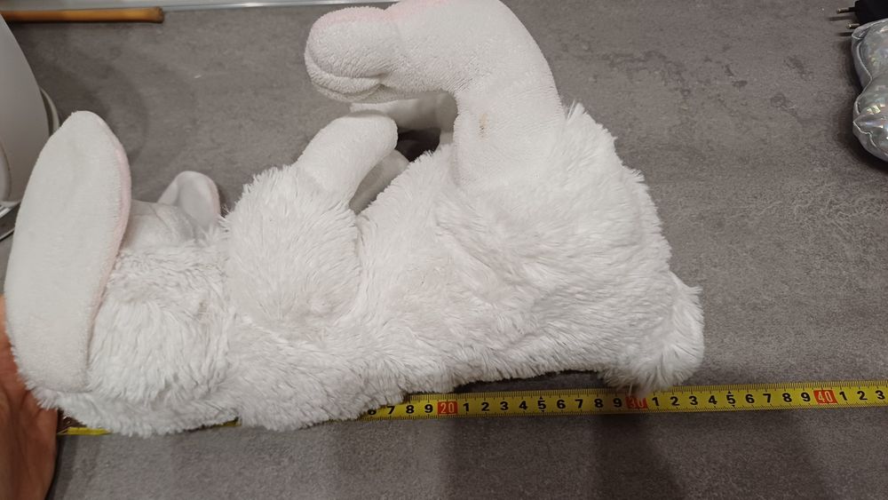 Pluszak zajacek biały ok. 33cm
