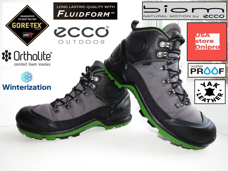 Ботинки мембранные Ecco Biom Terrain Akka Mid Lite GTX р. 42 (27,5см)