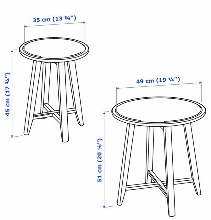 mesas de sofá da IKEA KRAGSTA