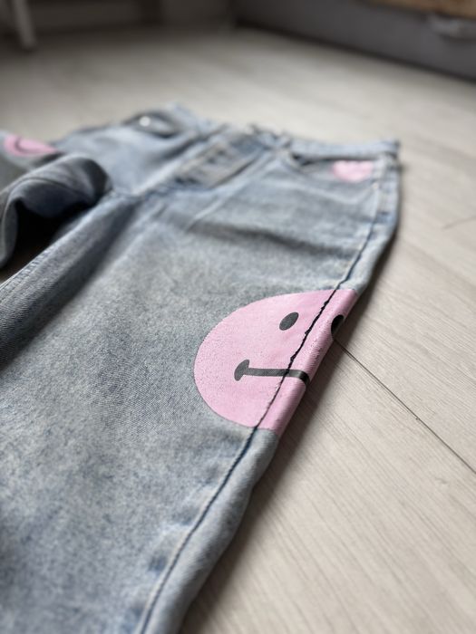 Джинси з смайлами, 40 р.