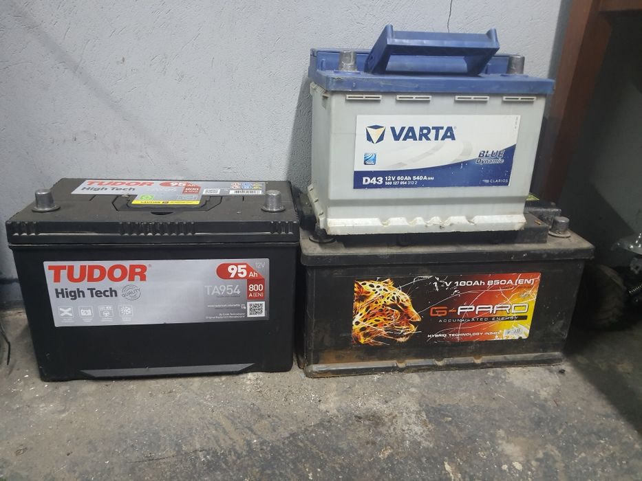 Продам акумулятори Tudor 95 a/г 800а азіат,Varta 60 а/г 540а