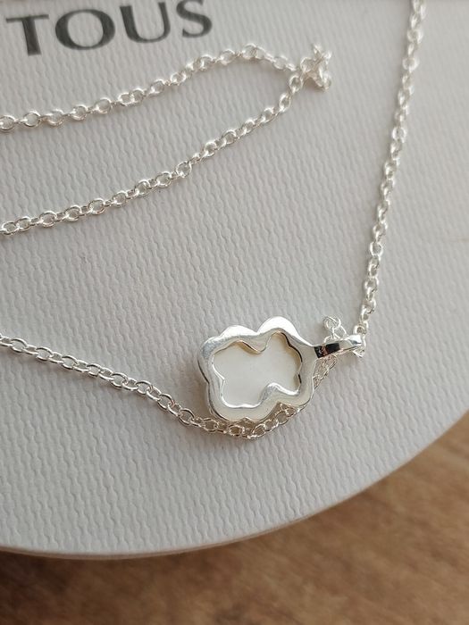 Łańcuszek z misiem masa perłowa