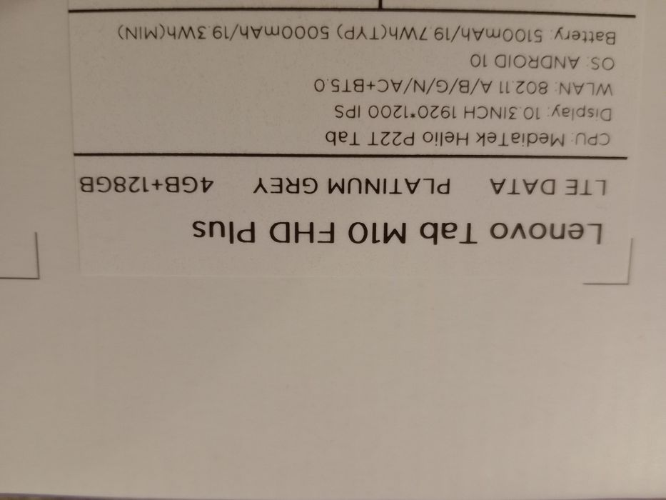 Super okazja Tablet Lenovo TB-X606x