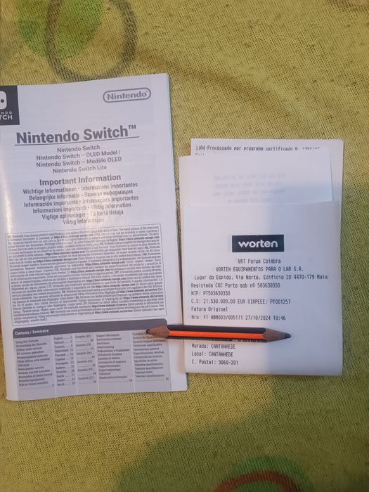 Nintendo Switch OLED completo como novo