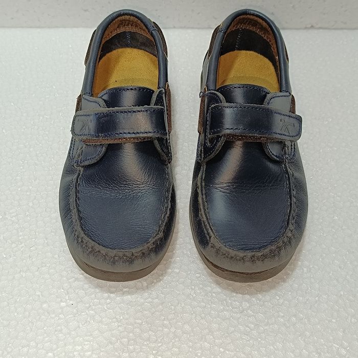 Sapatos em Pele Azul Marca Fute Criança Tamanho 33