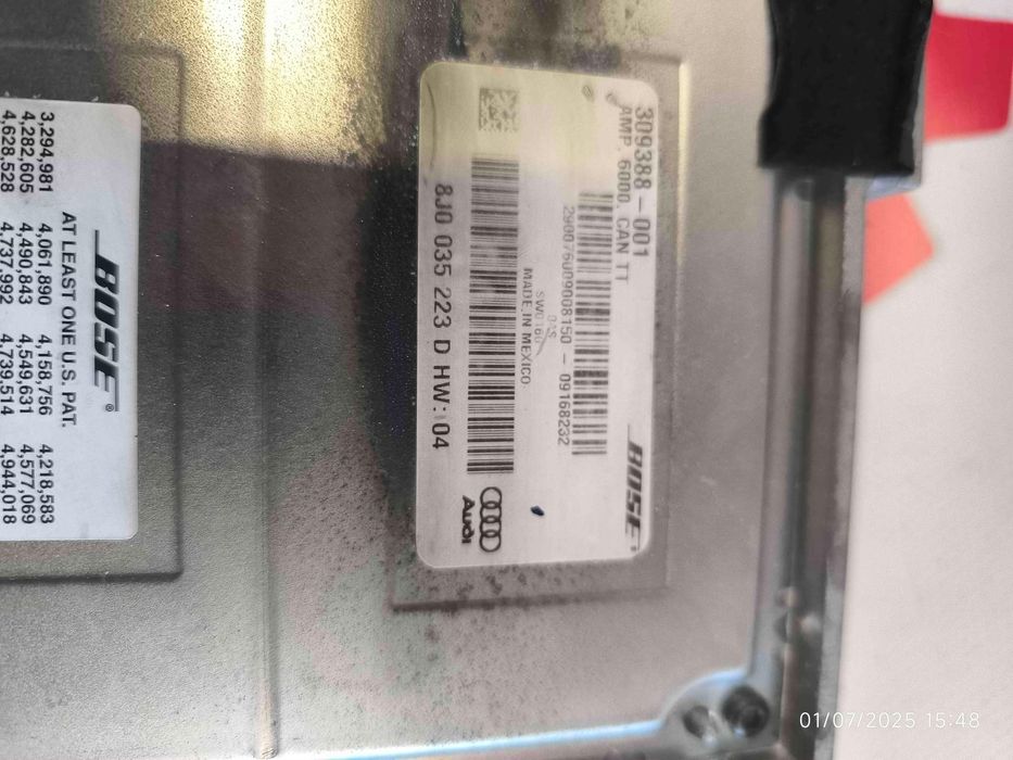 Amplificador de Colunas AUDI TT Roadster 2.0 TFSI quattro (147 kW / 200 cv) [06.2008 - 06.2010] 8J0035223D (OEM) | 309388001 (OEM)
