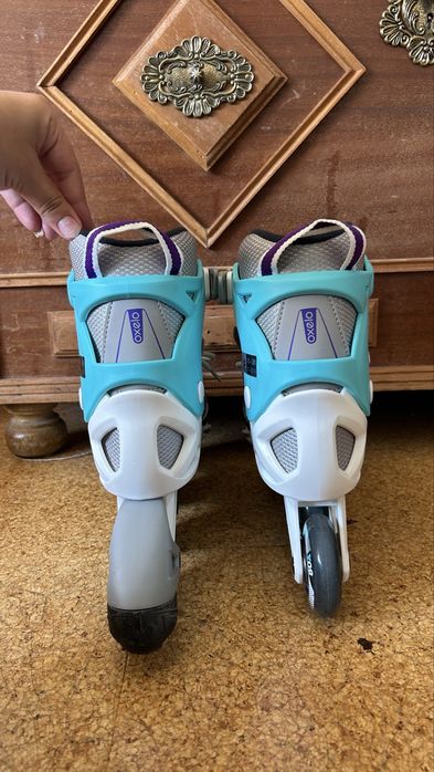 Kit completo de patins OXELO 35-38 + proteções + capacete