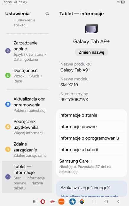 SUPER tablet Samsung A9+. Pamięć 6\128hb. W pełni sprawny. Ekran 11