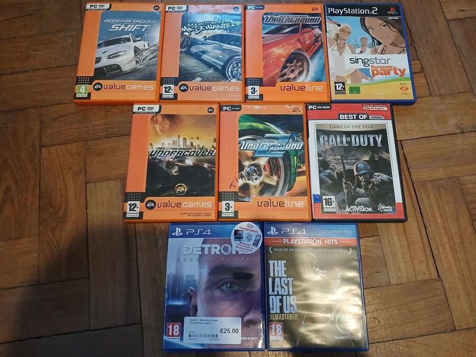 Vendo vários jogos