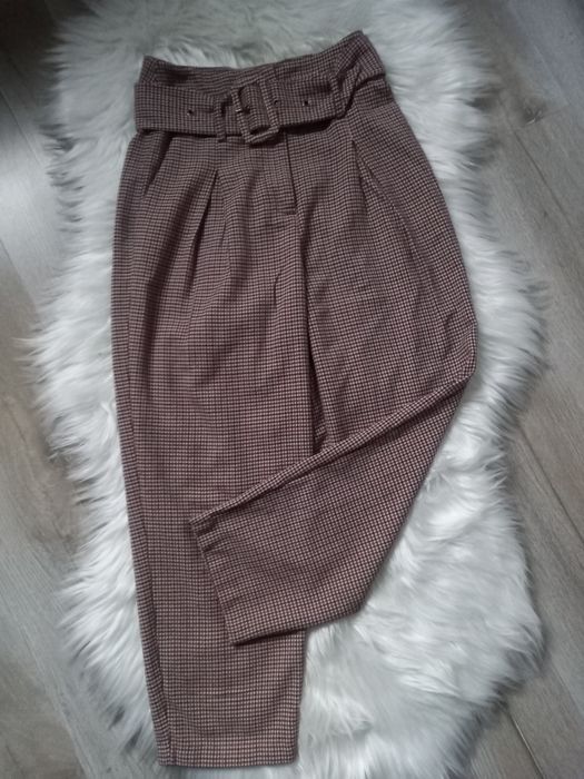 Spodnie jodełka Kiabi roz 34 XS chinosy do kostek Kiabi