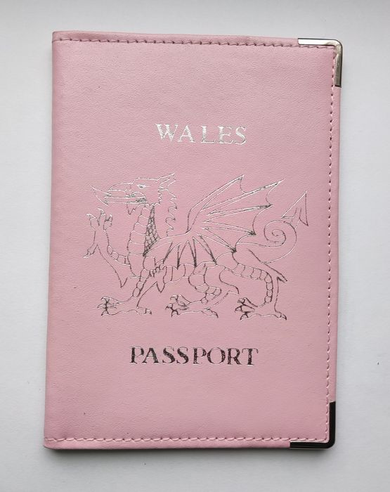 Кожаная обложка на passport Wales