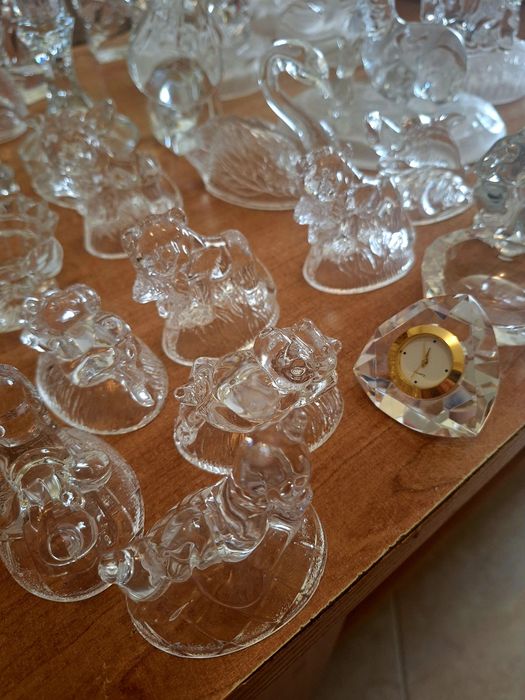 Lote de 31 peças em cristal em miniaturas