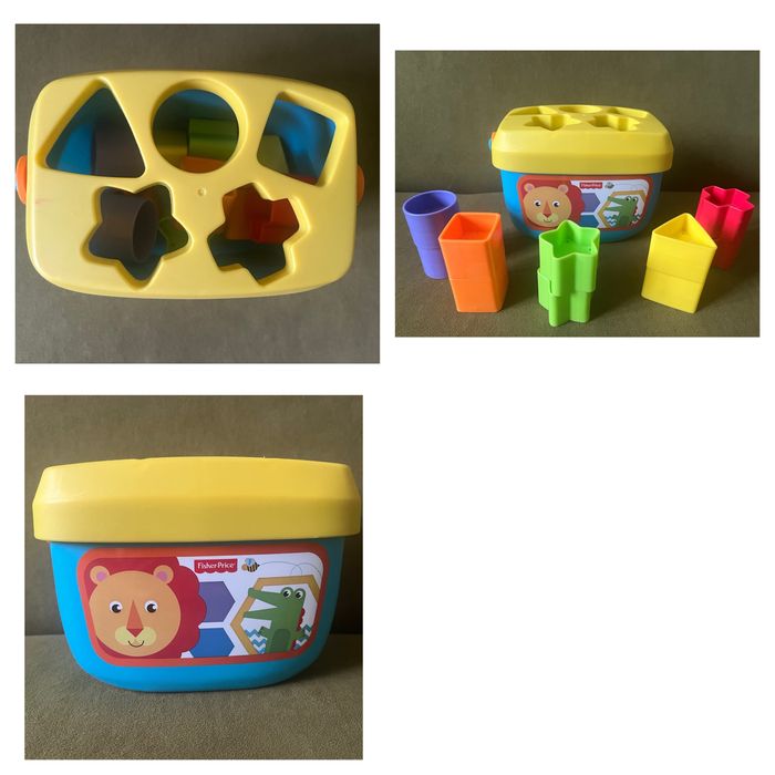 Ведерко (сортер) с кубиками Fisher-Price, Пазлы, Пирамидка