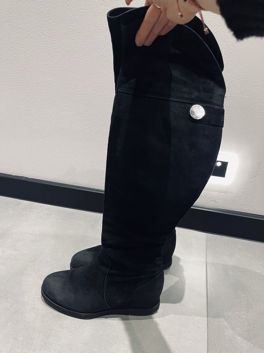 Muszkieterki Kazar skóra zamsz