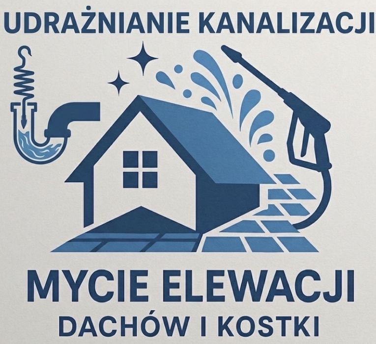 Udrażnianie, rozmrażanie kanalizacji, mycie kostki elewacji dachów