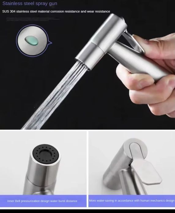 Torneira Dupla +  Chuveiro Higienico Mini para WC