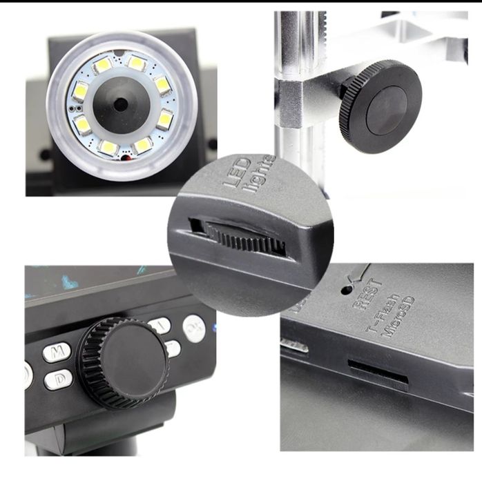 Microscópio digital Mustool g1200 tela de 7 polegadas HD