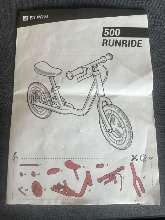 Bicicleta de aprendizagem rosa, B'twin (decathlon)