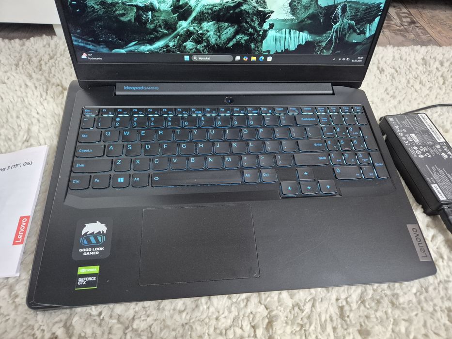 GTX 1650ti 16Gb Ryzen 7  laptop gamingowy Ideapad gaming 3 IPS 120Hz